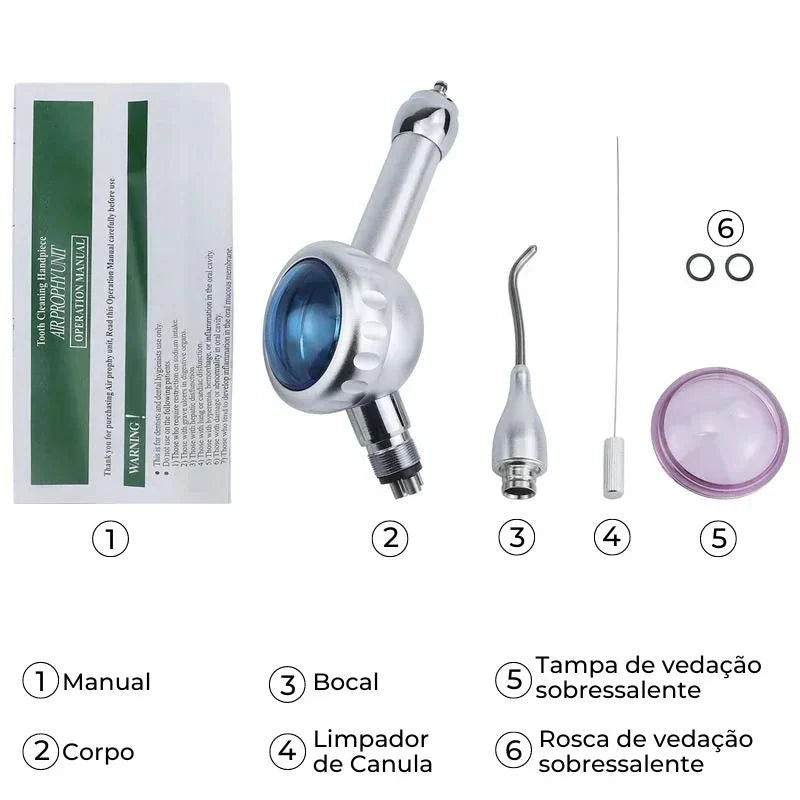 lupa de cabeça
Jato de Bicarbonato Odontológico
Jato de Bicarbonato