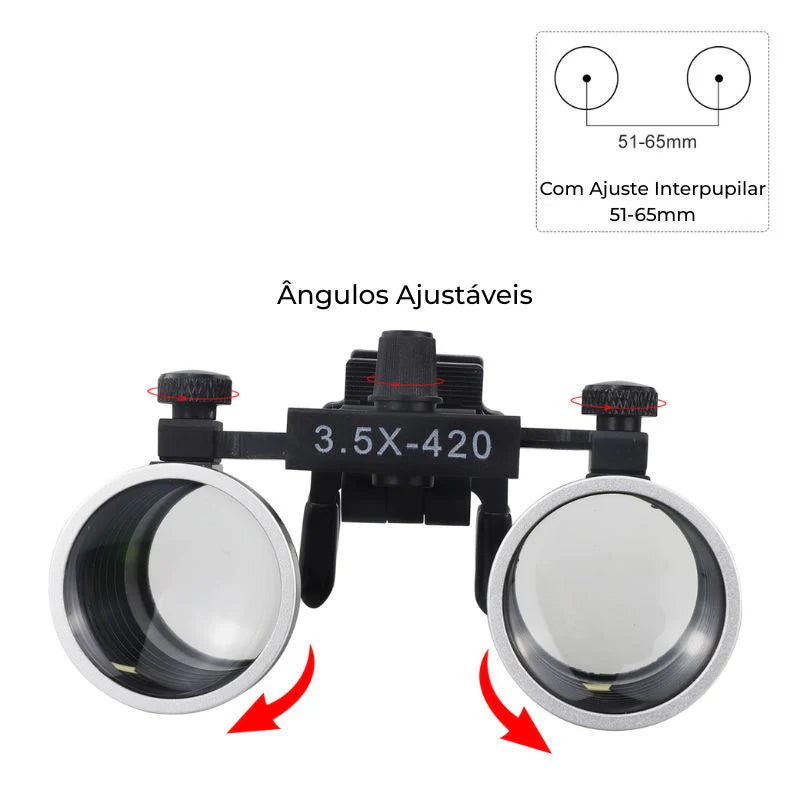 Lupa Binocular Avulsa de Óculos Vision