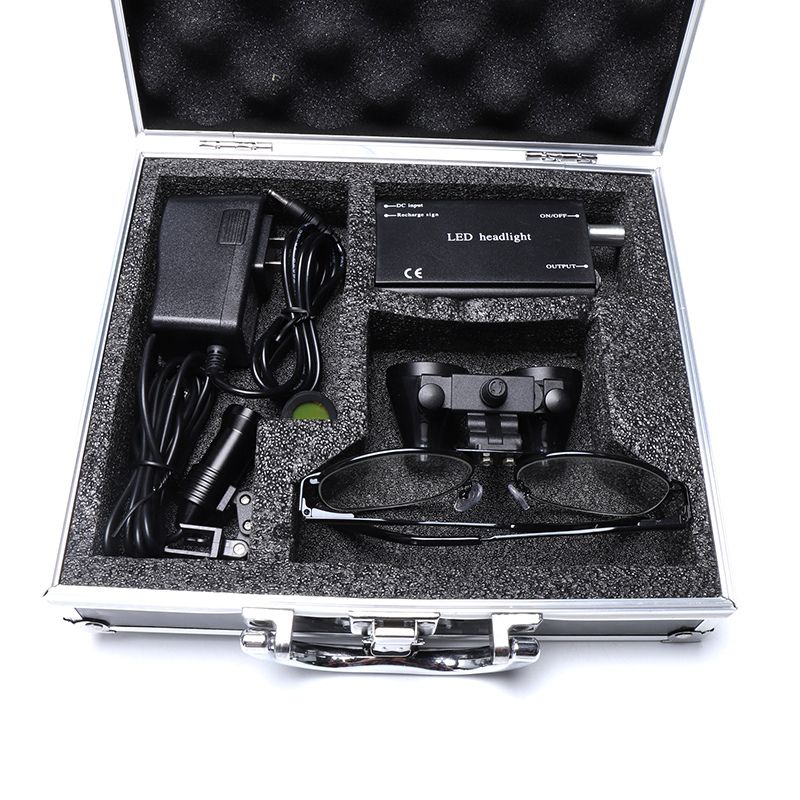 Lupa Binocular com Fotóforo LED 2.5X e 3.5X Vision Plus