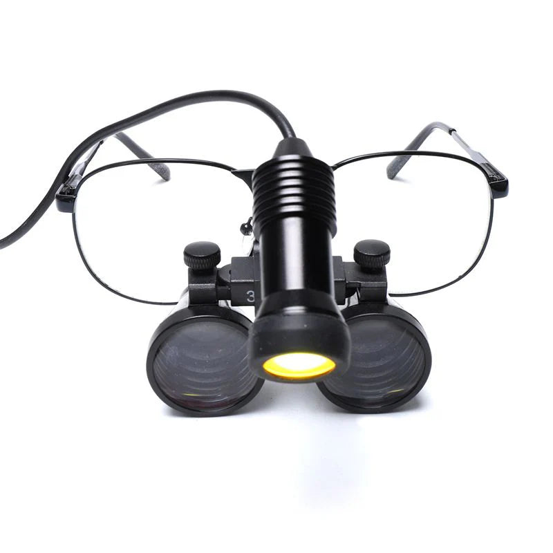 Lupa Binocular com Fotóforo LED 2.5X e 3.5X Vision Plus