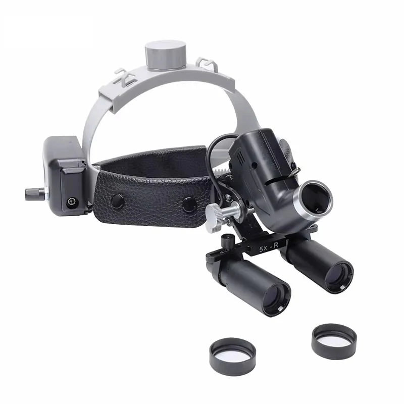 Lupa de Cabeça Cirúrgica Vision Com Fotóforo LED Sem Fio 4X 5X 6X e 8X