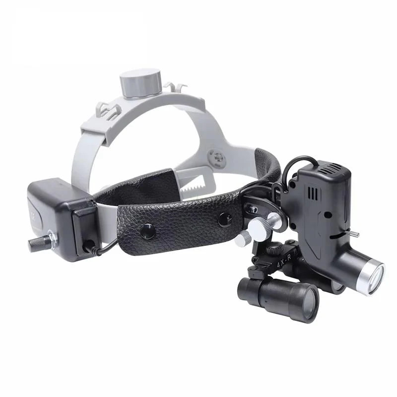 Lupa de Cabeça Cirúrgica Vision Com Fotóforo LED Sem Fio 4X 5X 6X e 8X