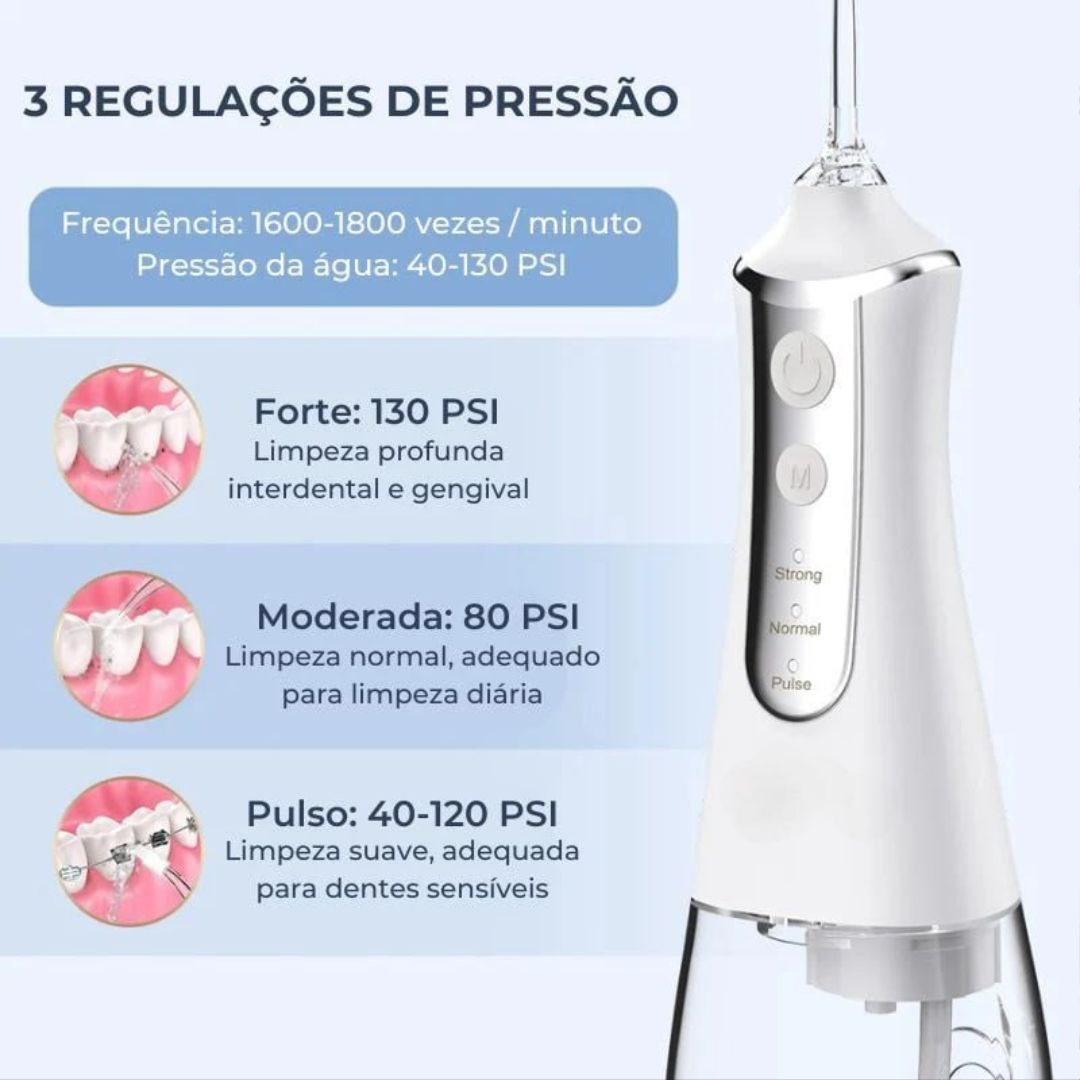 Irrigador Oral Limpeza Profunda Jato D àgua Supersônico