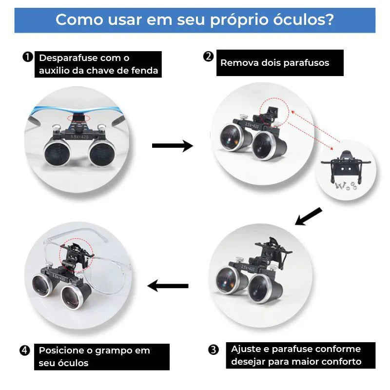 Lupa Binocular ProView com Fotóforo sem Fio