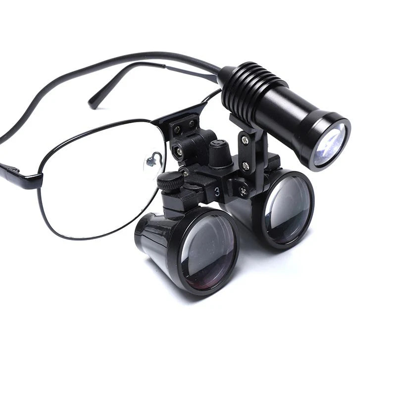 Lupa Binocular com Fotóforo LED 2.5X e 3.5X Vision Plus