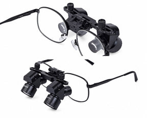 Lupa Binocular Ergo Ajustável 4x a 6x Com Fotóforo LED 5W com Bateria Integrada