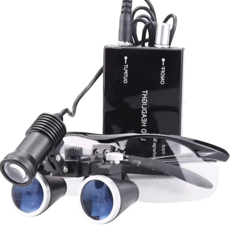 Lupa Binocular com Iluminação LED 2.5X e 3.5X - Aumento e Clareza