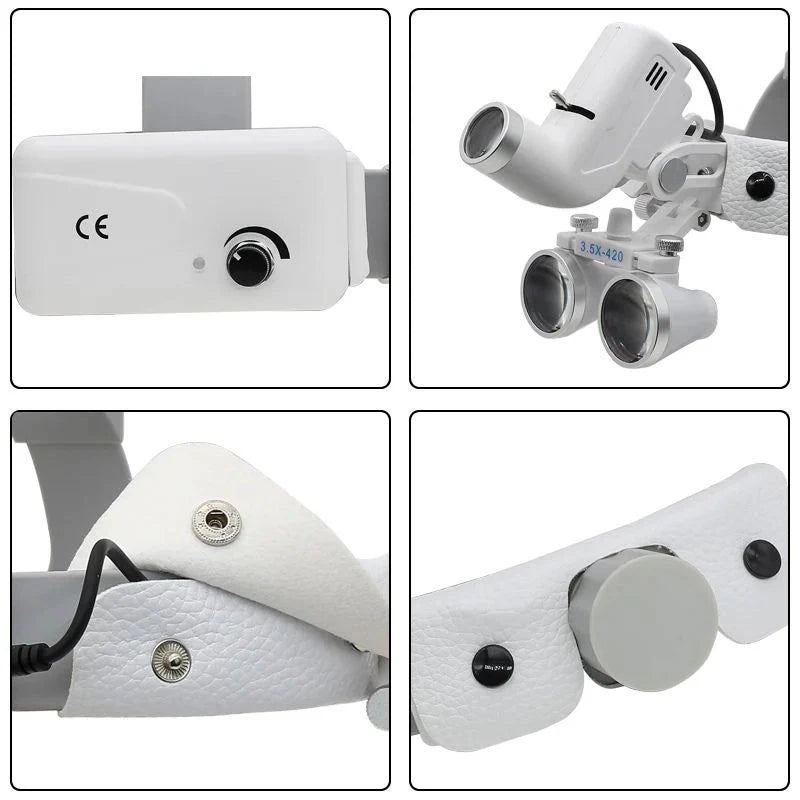 Lupa de Cabeça Cirúrgica Com Fotóforo LED Sem Fio