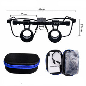 Lupa Binocular Flip-Up com Armação em Titânio
