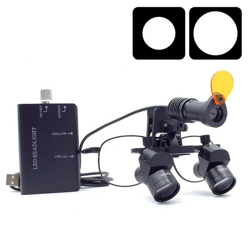 Lupa Binocular Ergo Profissional Ajustável 4x a 6x