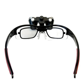 Lupa Binocular Profissional com Armação Integrada para Óculos de Grau