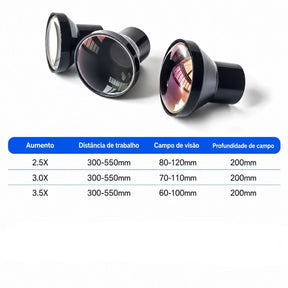 Lupa Binocular TTL Personalizável Com Grau Vision 2.5X 3.0X e 3.5X
