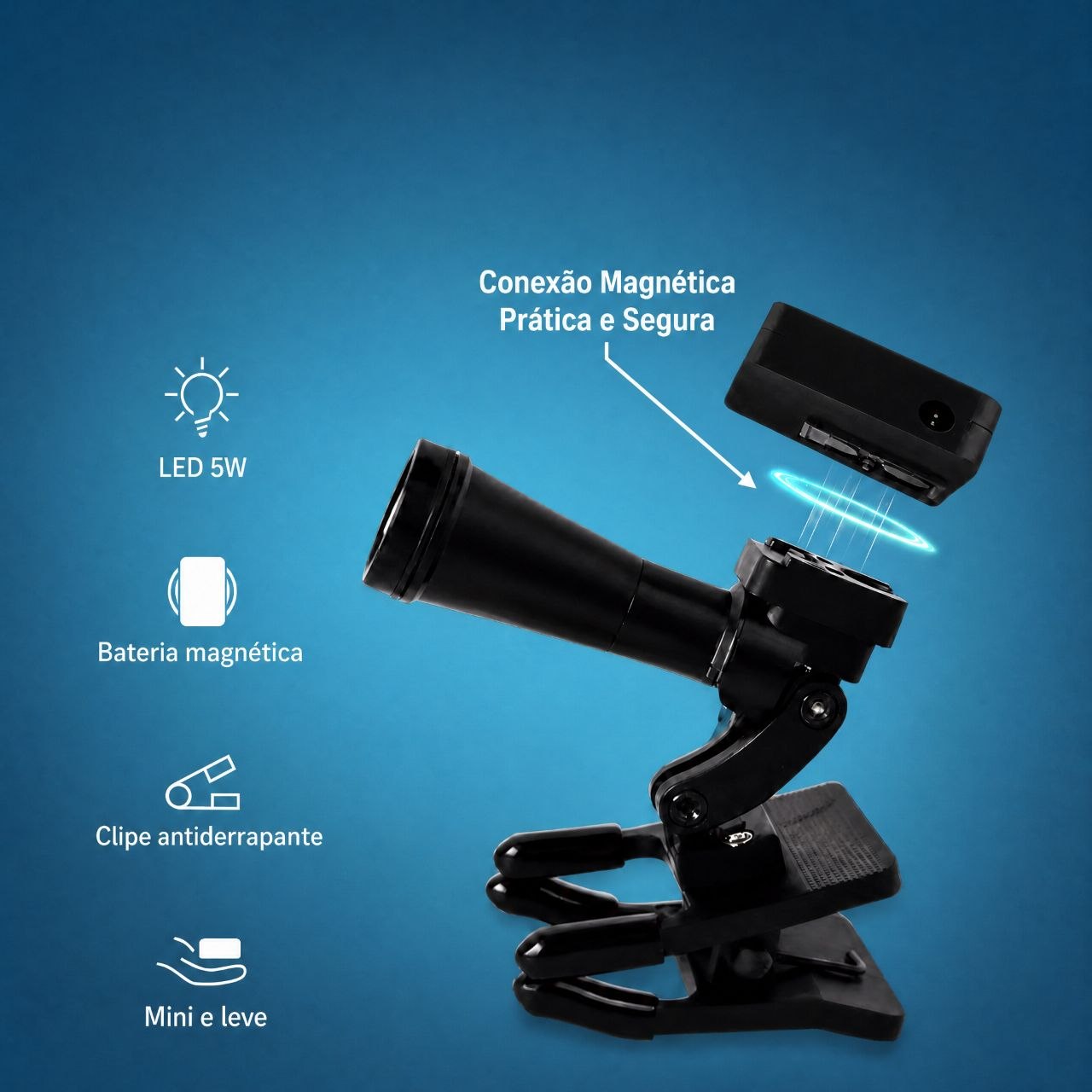 Fotóforo LED 5W Sem Fio LightPro com Dupla Bateria
